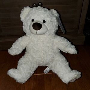 The Bear Factory Swirly Creamy White Teddy Bear